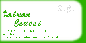 kalman csucsi business card