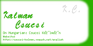 kalman csucsi business card